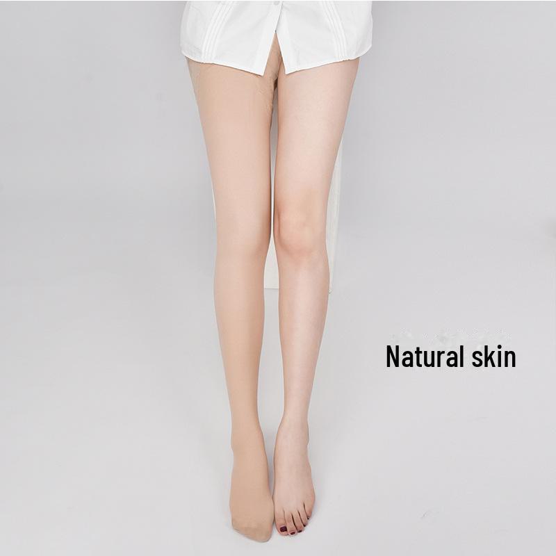 Women's Velvet-Lined Nude Leggings: Skin-Colored Double-Layer Pantyhose for Autumn & Winter