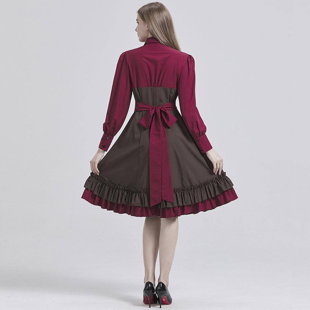 Plus Size Medieval Court Halloween Dress with Irregular Hem