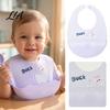 Adjustable Neck Bibs Silicone Baby Bib with Food Catcher Pocket, Waterproof Lightweight Easy Clean Babies Feeding Bib, Foldable for Infant Toddler