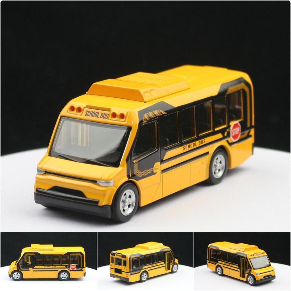 1/36 Maßstab 13 cm Schulbus Legierung Auto Druckguss & Spielzeug Fahrzeuge Automodell Miniatur Maßstab Modellauto für Kinder