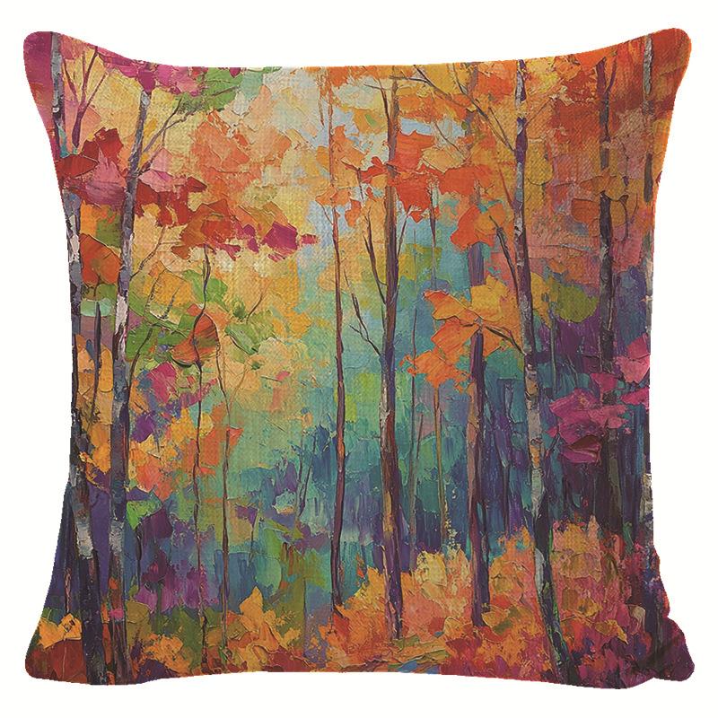 

New Nordic Impressionist Oil Painting Style Pillow Cover Jit Holiday Decoration Car Cushion Cover 45 * 45 separate pillow cover