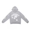 Sp5der Grafik Hoodie Unisex Oversized Baumwollpullover Mit 3D Puffdruck Streetwear Sweatshirt Teenager Erwachsene
