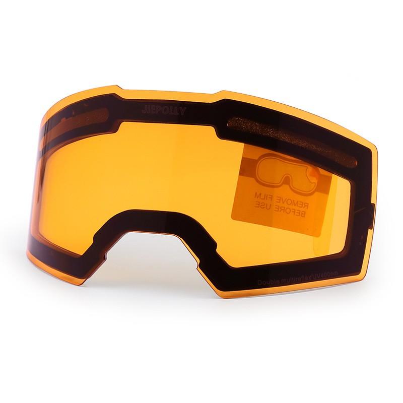 Magnetic Anti-Fog Ski Goggles Double-Layer Large Cylindrical Lens With REVO Coating UV Protection Adult Skiers Size 1