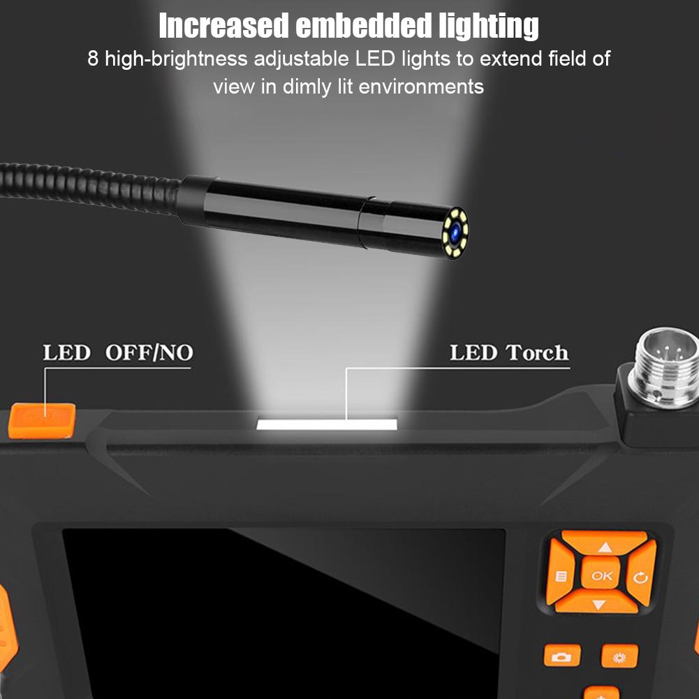 4.3in Color LCD Display 1920x1080P 4CM 500CM Focal Length Camera 70 degrees Viewing Endoscope1 Meter