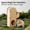 Wooden Hamster Cage for Small Pets, Cactus House, Squirrel Climbing Shelter, Rodents Hideout, Wooden Nest, Hamster Accessories,
