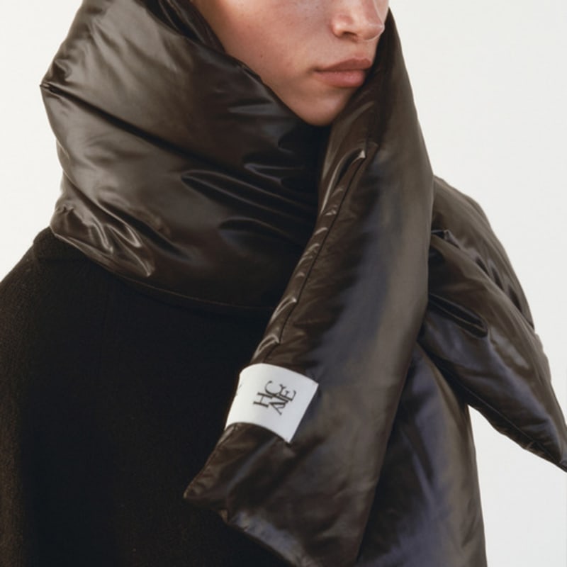 HACIE GLOSSY GOOSE DOWN MUFFLER [4COLORS]