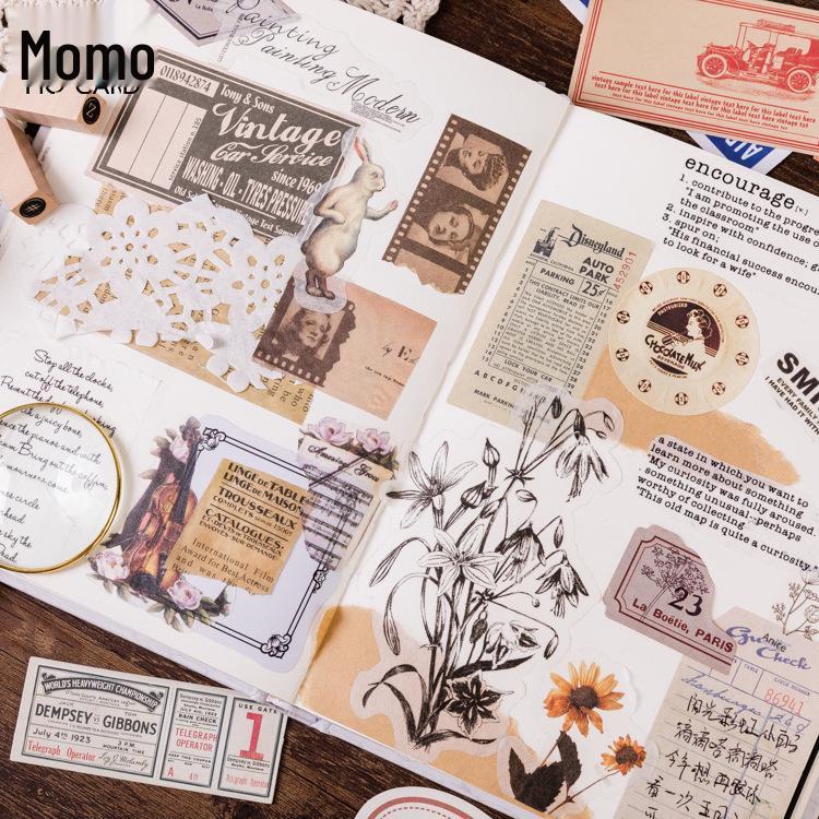 Autocolante Retro pentru Jurnalizare Momei Cross-Border - Seria Utilitară (60 buc)