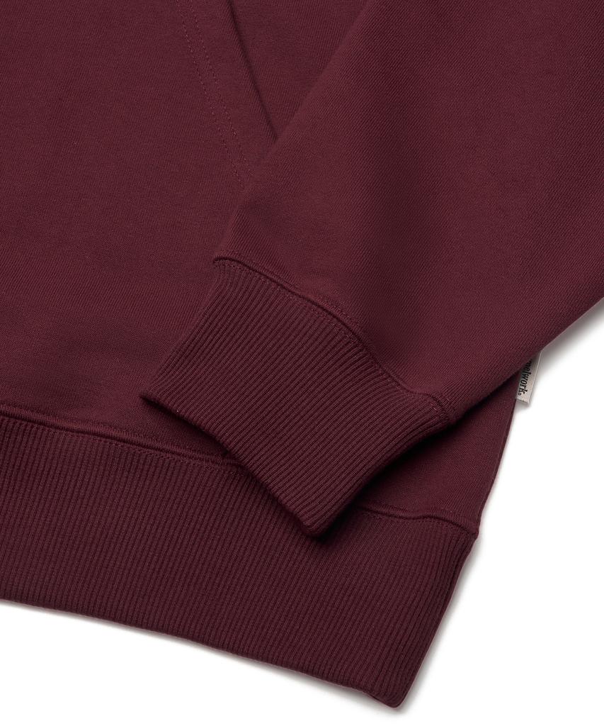 No.057 Long Drop Hoodie (Burgundy)
