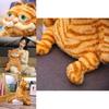Animacinis Garfieldas Pliušinis Žaislas Storas Katė Minkštas Kimštas Gyvūnas Pagalvė Lėlė 12-18 Colių**