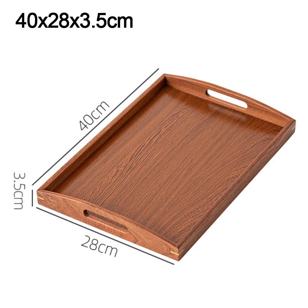 Heavy Duty Wooden Trays Ebony Food Plate New Storage Tray Fruit Snack