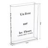 Book Shaped Flower Vase Clear Nordic Decorative Art for Office Dining Room Kitchen Bookshelf