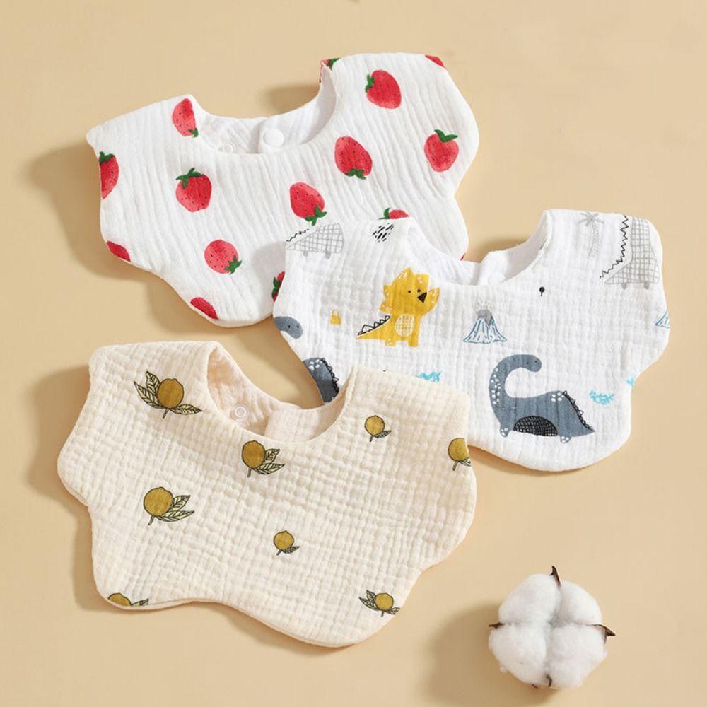 

6 Layers Cotton Gauze Baby Bibs Adjustable Burp Cloths New Saliva Towel Toddler Style 6