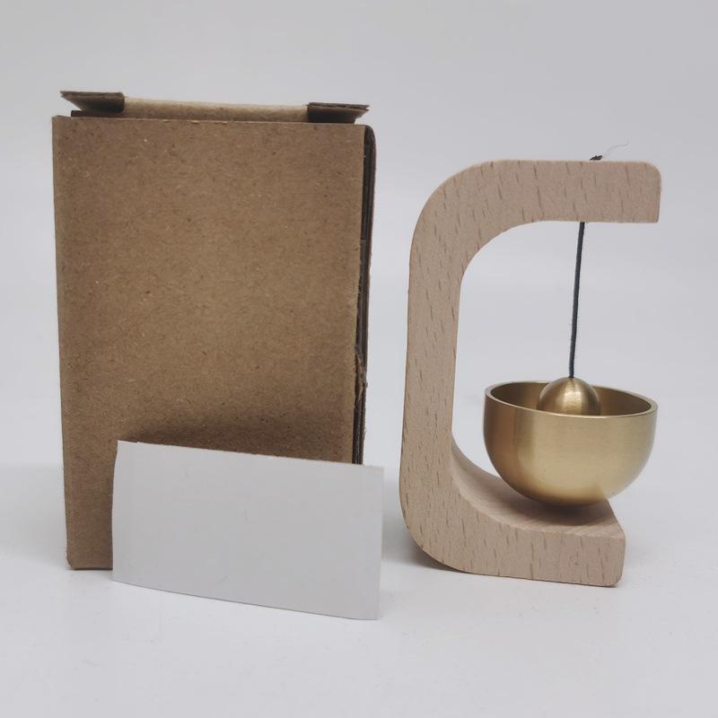 Dopamine-Style Magnetic Wooden Doorbell: Chinese-Inspired Wind Chime for Shop Entrances