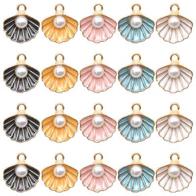 20 pièces 14,5 x 15,5 mm en alliage de perles d'huile dégoulinantes, pendentif, boucles d'oreilles, collier, bijoux, accessoires faits à la main