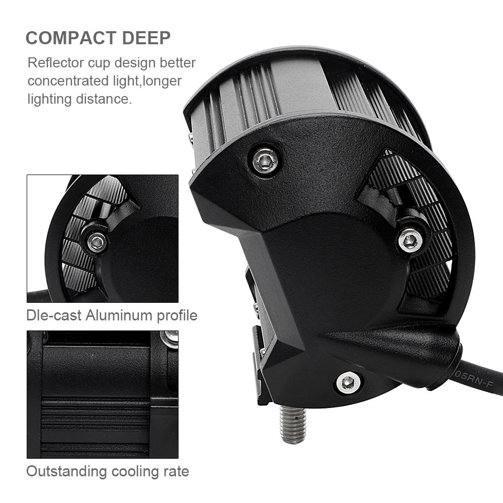 For Tractor Boat Offroad Car Light Work Light Super Bright 2Pcs/set Car-styling 4" LED Light Bar DC12V 24V