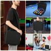 16/17 Holes Pool Ball Carrying Case Portable Billiard Balls Bag with Handle and Adjustable Shoulder Strap Pool Ball Storage Bag