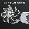 2Pcs Wind Powered Car LED DayTime Running Lights with Rotating Fan Auxiliary Lighting Auto Decorative Lamp Day Time Headlights
