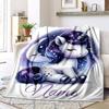 Purple Unicorn Customize Your Name Blanket Used For Chair Office Sofa Bed Camping Soft And Warm Giving Friends And Relatives Birthday Graduation Gift