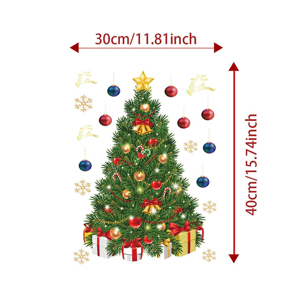 Christmas Tree Christmas Ball Gift Box Window Sticker Wall Sticker Decoration