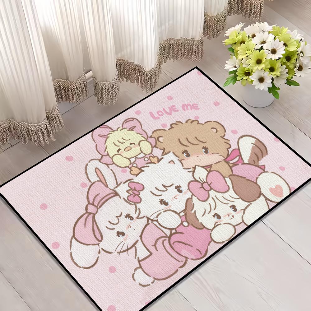 Small Carpet For House Bedroom Decoration Kitchen Bath Illustrations Super Absorbent M-Mikko Cute Rug Carpet Foot Non-slip