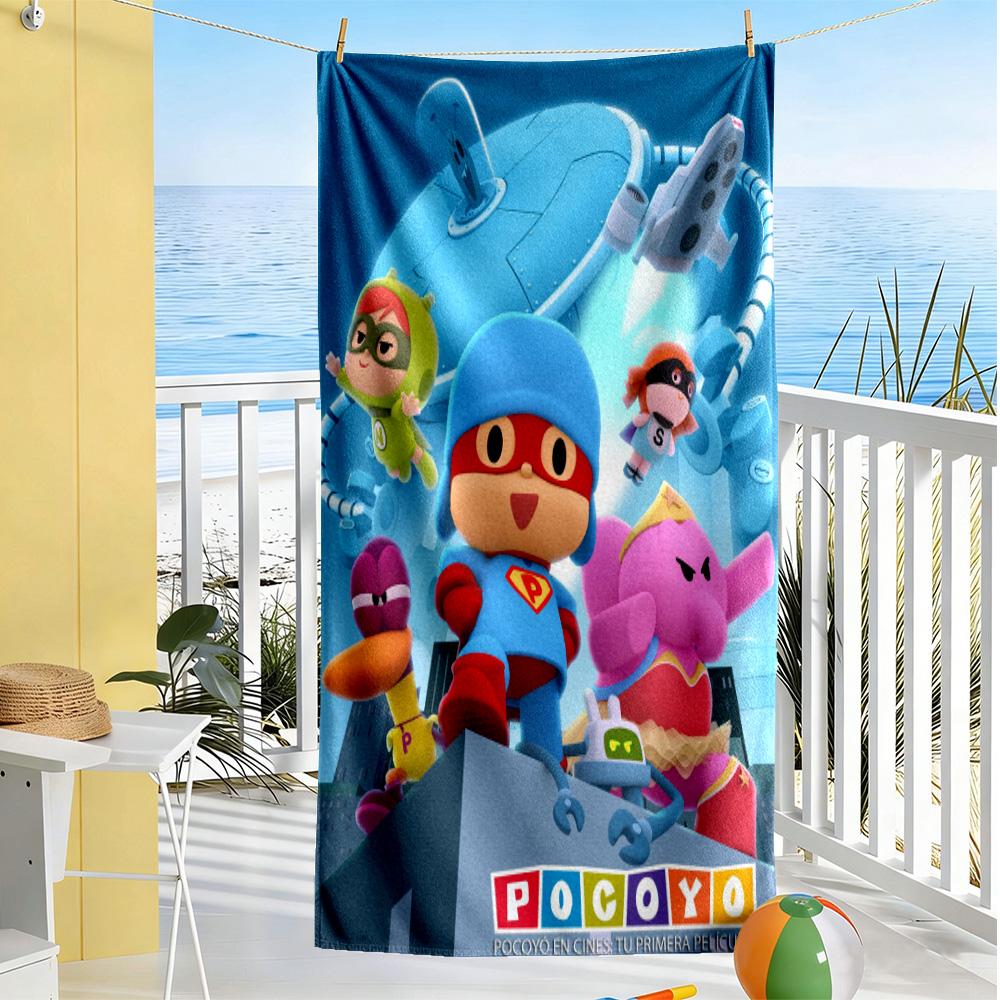 Pocoyo Beach Towel Quick-Dry Soft Microfiber Comfortable Lightweight