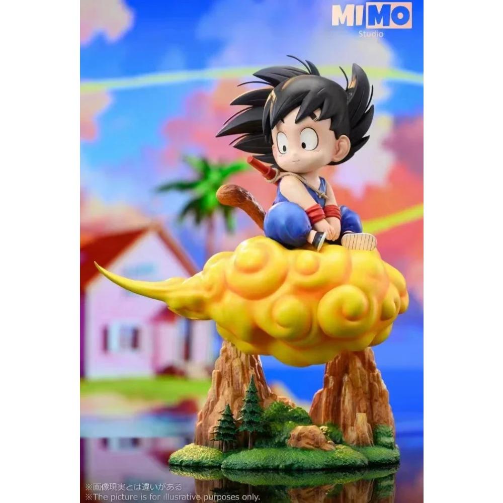 

21cm Dragon Ball Goku Sitting on Somersault Cloud Anime Figure Kid Goku PVC Action Figurine Model Collection Toy Birth Date Present синий