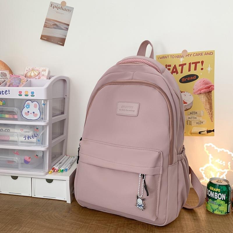 Schoolbag Huihong new girl fresh backpack ins campus wind backpack women's simple large-capacity primary and secondary school student schoolbag
