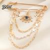 Electroplated Brooch Gold Safety Pin for Women Sweater Shawl Clips