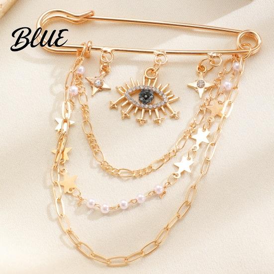 Electroplated Brooch Gold Safety Pin for Women Sweater Shawl Clips