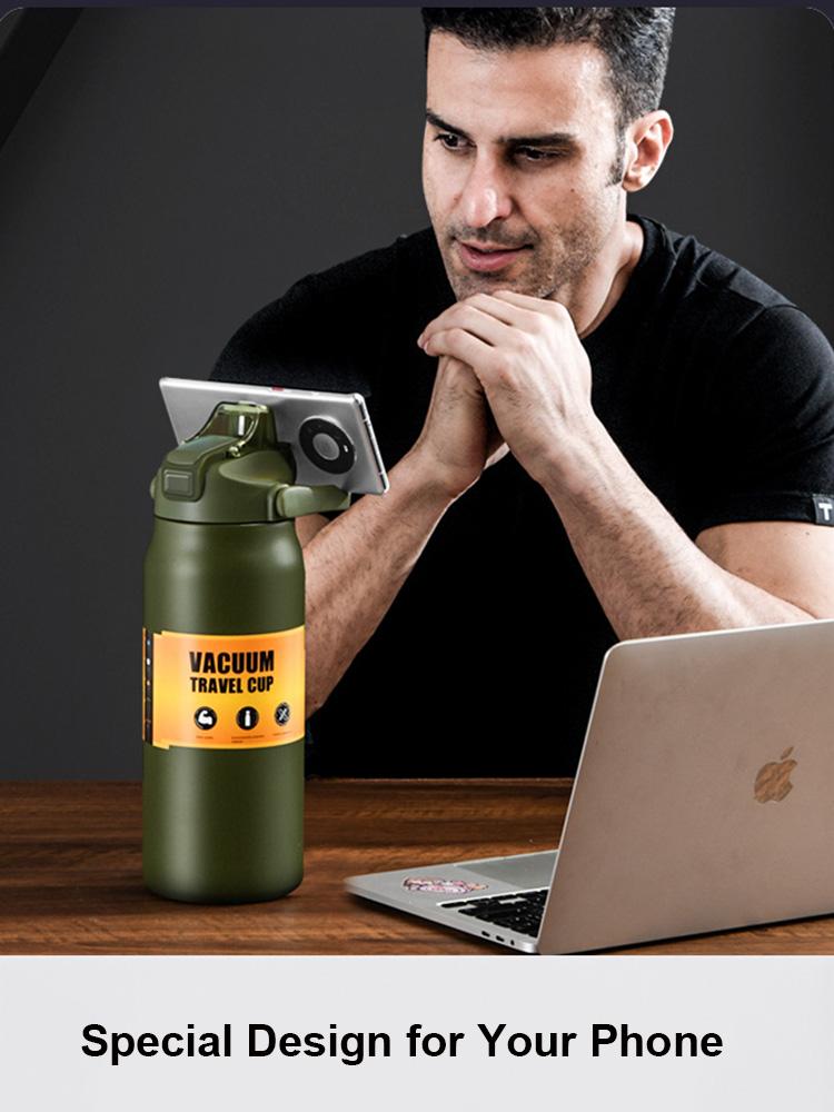 Cold and Hot Thermos with with Straw 304 Stainless Steel Thermal Mug Tumbler Vacuum Flasks Coffee Cup Sports Water Bottle