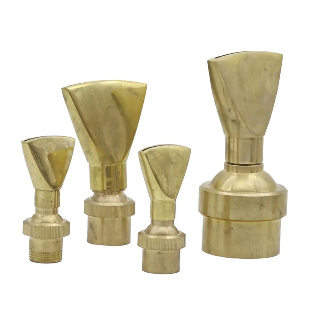 Verstellbare fächerförmige Messing-Springbrunnendüse 1/2", 3/4", 1", 2", Innen-/Außengewinde, Pilz-Halbkugel-Feuerwerks-Wassersprinkler