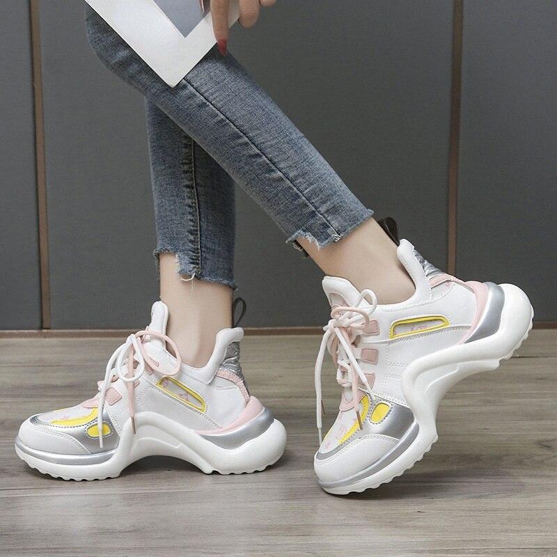 

Женские кроссовки для тенниса, женская индивидуальная мода, арочные спортивные туфли, легкие, дышащие, для бега, роскошные дизайнерские туфли 42 розовый/белый