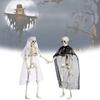 Festive Halloween Skeleton Couple Decorative Props Realistic Plastic Bride Groom Design 21x10cm