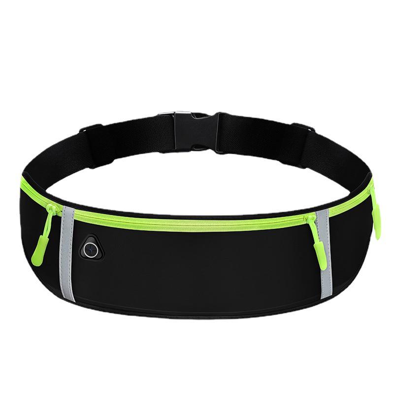 Widened Waterproof Reflective Waist Bag with Three Pockets for Outdoor Sports, Running, and Cycling