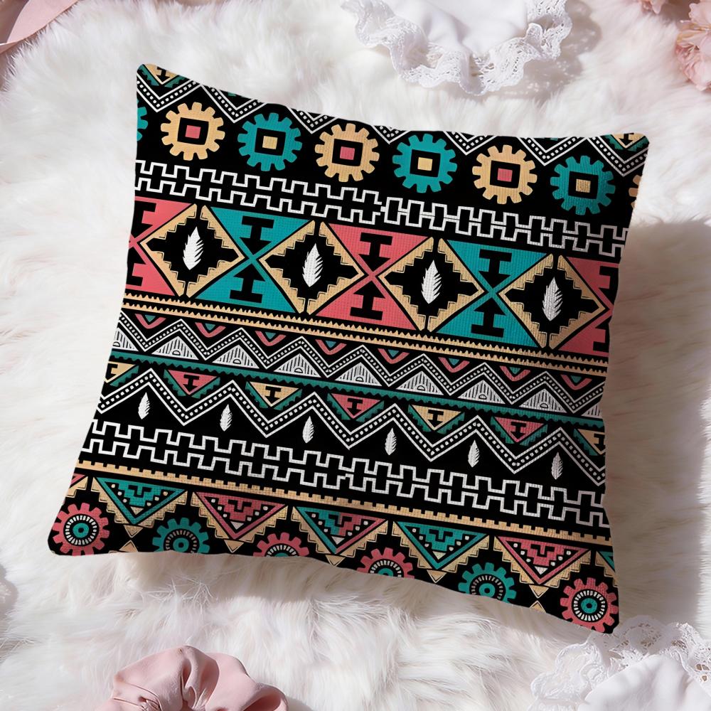 Retro Patterns Cushion Cover Premium Comfort Reversible Pillow Cove Two In One Design for Any Room Car Interior