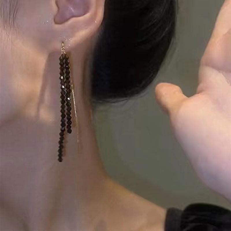 New Round Silver Colour Inlaid Blue Crystal Earrings Women's Personality Fashion Earrings Wedding Jewelry Birthday Gifts