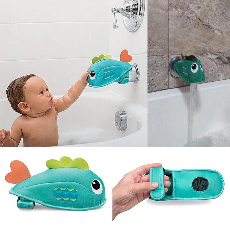 Dětský protikolizní ochranný kryt na koupelnovou baterii Roztomilá velryba Dětský protikolizní roh Dětské koupelové bezpečnostní ochranné produkty