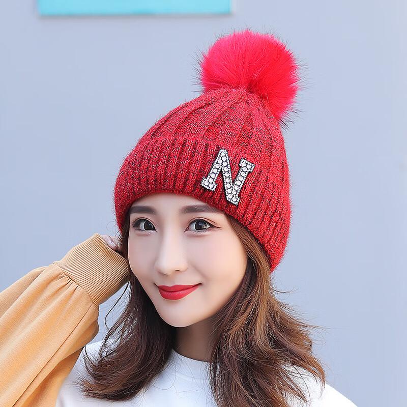 

ZHENYUEQI Women s Rhinestone Knit Beanie One Size