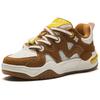 Anta womens low top skate shoes brown white comfy slip resistant wear resistant 122428061-5