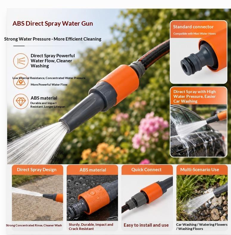 Gardening Hose Quick Connector Leak Free Rubber Plastic Pipe Adapter for Farm Irrigation Car Washing Yard Use