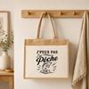Sac cabas - PLANETEE - J'peux pas minimaliste - toile de jute &amp; coton - 21 L (43×33×21 cm) - anses 65 cm