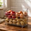 Stainless Steel Storage Basket SpaceSaving Stackable Wire Versatile for Kitchen, Pantry,