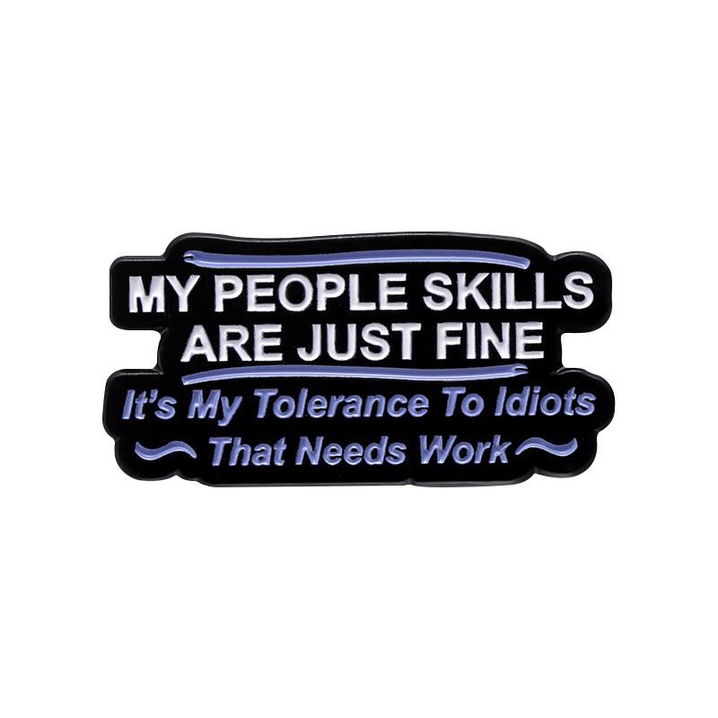 

Trendy Charming And Cartoon Letter Brooch Unique Alloy Pin For Individual Style