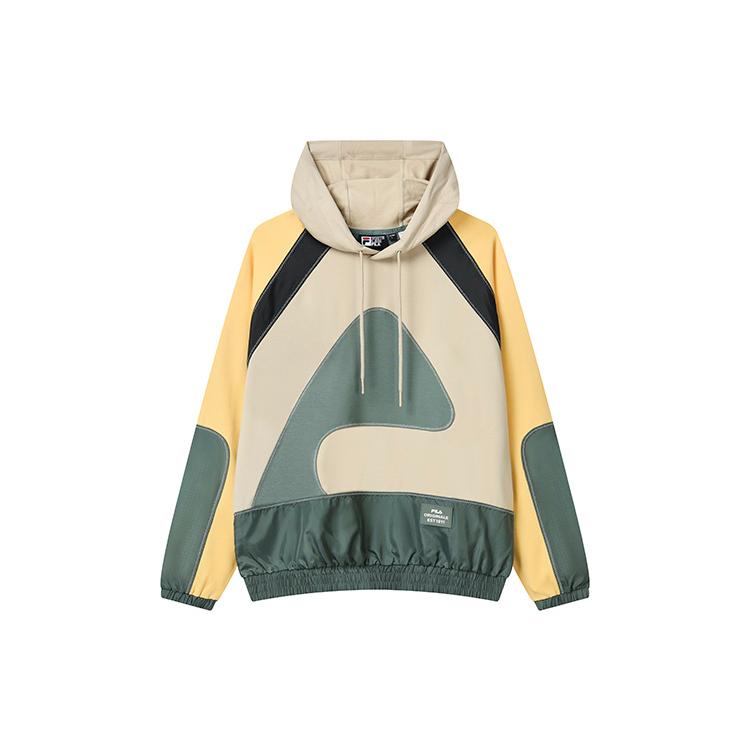 FILA Sweatshirts Men s Dome Gray Green Hooded Moderate Regular F11M239208F-GN XXL