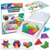 60 de Nivele Joc Puzzle Tangram pentru Copii Gândire Logică Jucărie Educațională Forme Prietenoase de Călătorie Jocuri de Strategie Provocare