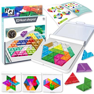 Jogo de Puzzle Tangram com 60 Níveis para Crianças Pensamento Lógico Brinquedo Educativo Formas Amigáveis para Viagem Desafio Jogos de Estratégia