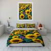 Sunflower Themed Bedding Set Decor Multiple Sizes Kid'S And Adults' Bedroom Exquisite 3Pc Bedding Set, Gift