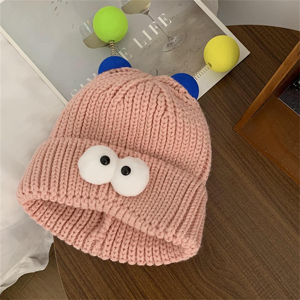 Big Eyes Woolen Hat Winter Warm Funny Short Thread Hip Hop Beanies Hat Women Men Boys Girls Elastic Knitted Skull Cap Headwear
