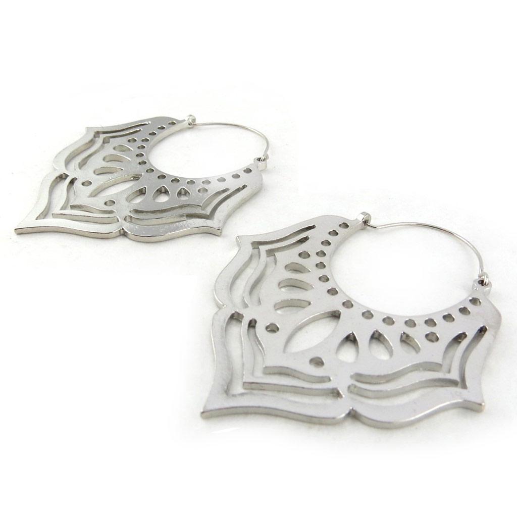 Les Trésors De Lily [N0274] - Creolen 'Kleopatra' versilbert