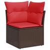 VidaXL Garden Lounge Set with Cushions 10 Pcs, Patio Sofas, Furniture Set, Outdoor Terrace Furniture, Brown 3219504